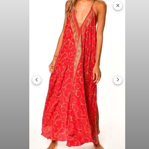 Long Open back loose boho dress